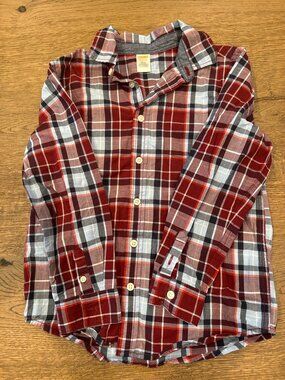Boys Plaid Button Down Shirt Size 7/8 The Children's Place